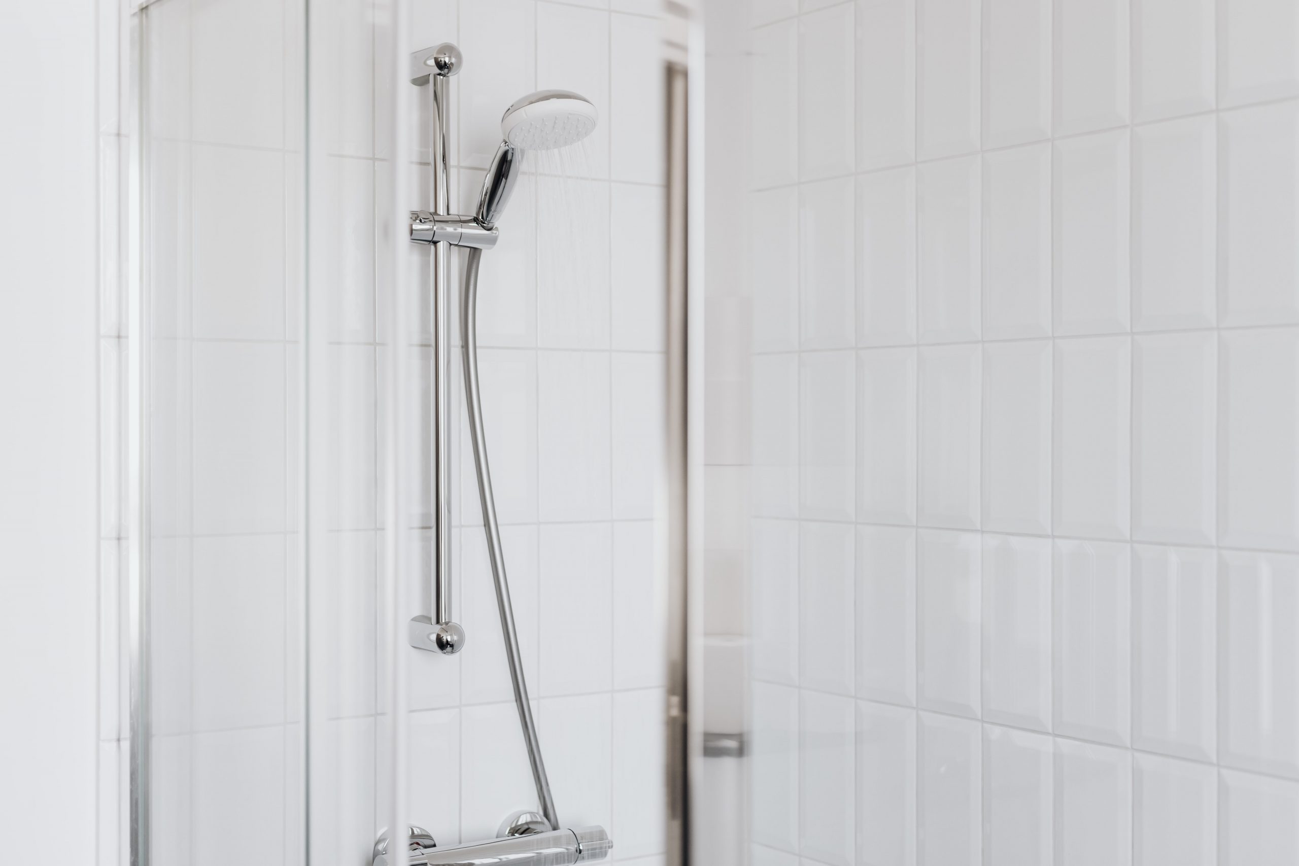 What should a shower be equipped with?